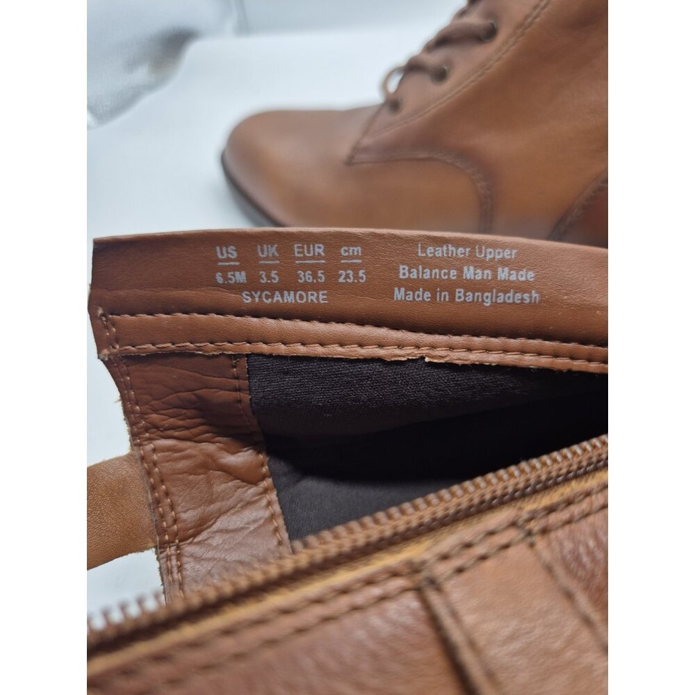 Naturalizer Women's Ankle Boots Size 6.5 Brown Lace Zip Sycamore (500) - Picture 10 of 10